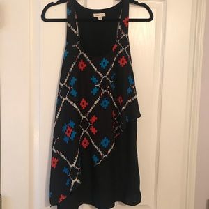 Asymmetrical pattern dress